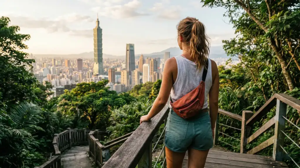 myTEFL certified teacher enjoying a hike in Taipei